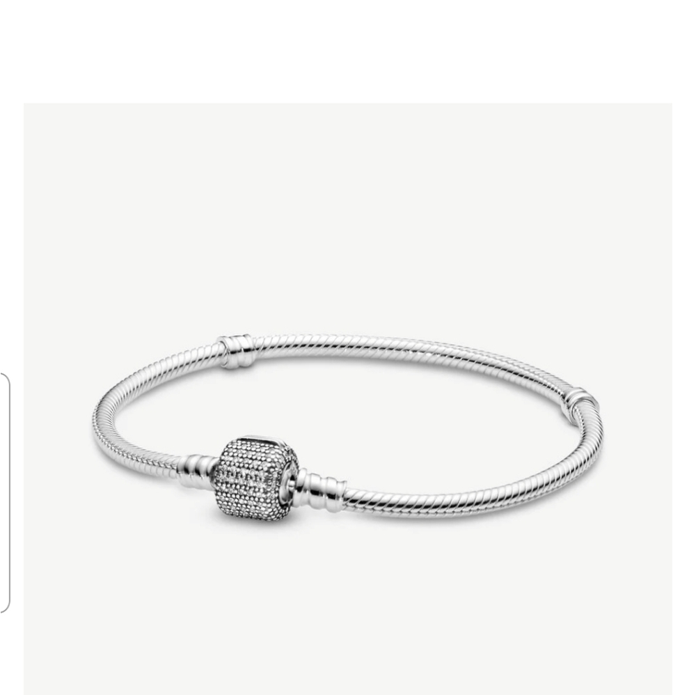 Pandora Icons blue pave snake barrel bracelet - Picture 8 of 14